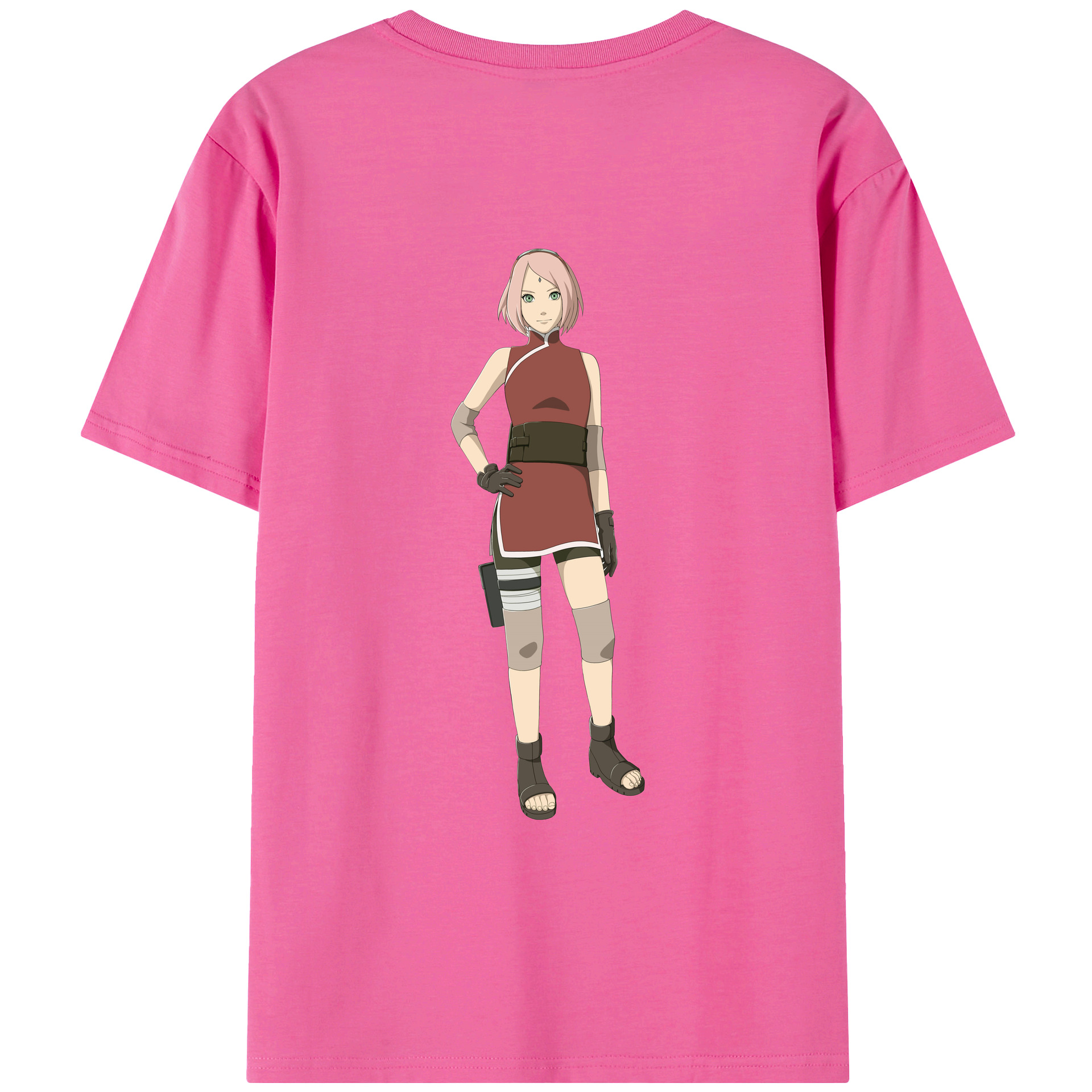 （画像用） NARUTO -ナルト- 春野サクラ Haruno Sakura レディース半袖Tシャツ(バックプリント)